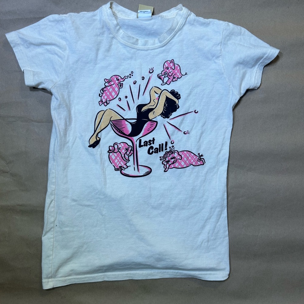 White Kids Shirt with Pink Graphic